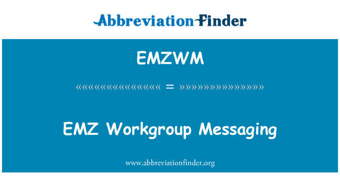 EMZWM: EMZ arbejdsgruppemeddelelser