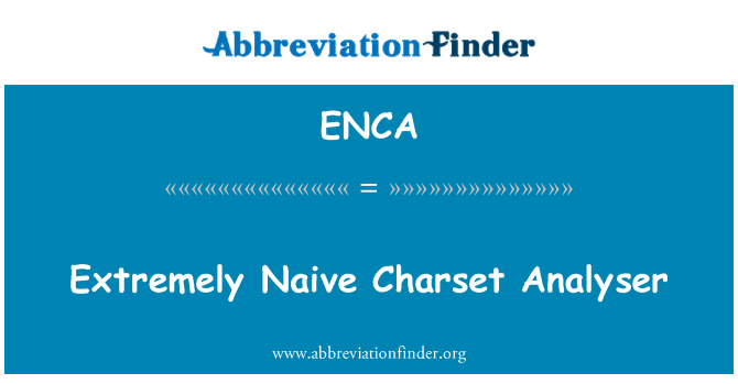 ENCA: Ārkārtīgi naivi Charset analizators