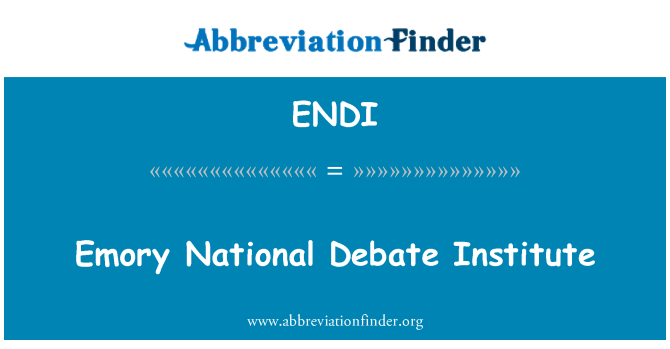 ENDI: Emory národní debaty institut