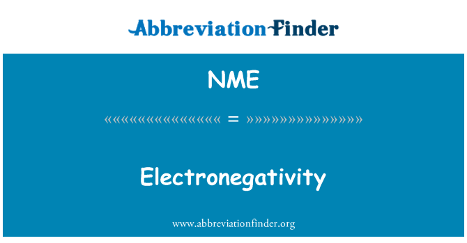 NME: Electronegatividad