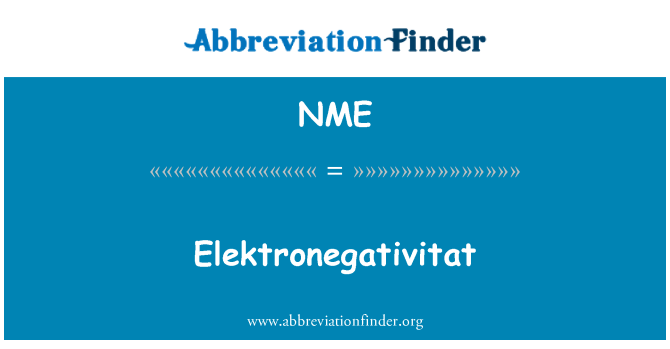 NME: Elektronegativitat