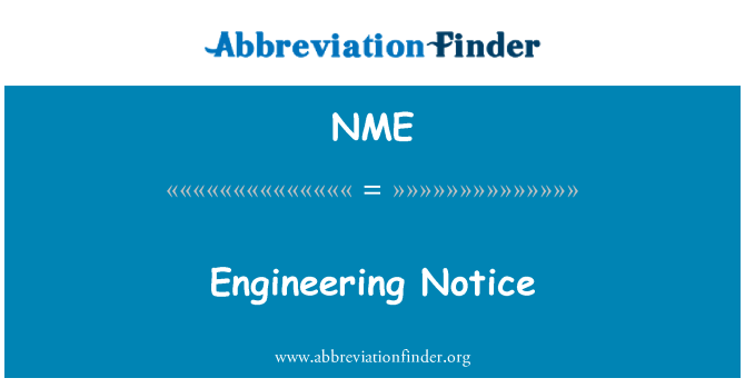 NME: Engineering aankondiging