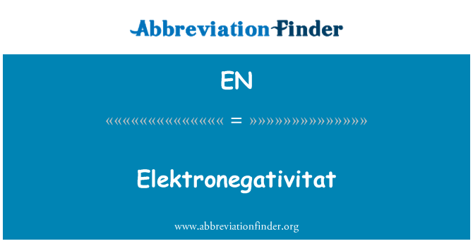 EN: Elektronegativitat