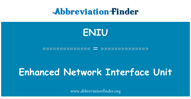 ENIU: 향상 된 네트워크 인터페이스 유닛