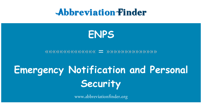 ENPS: Notificación de emergencia y Seguridad Personal