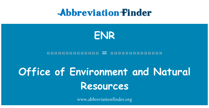ENR: Swyddfa amgylchedd ac adnoddau naturiol