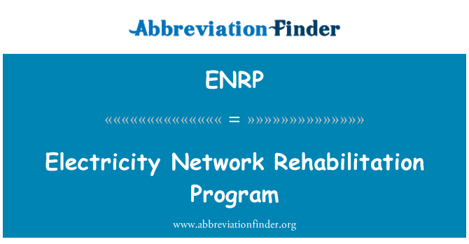 ENRP: Elèktrisite rezo Reyabilitasyon pwogram