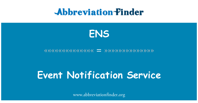 ENS: Serviciul de notificare eveniment