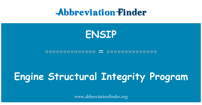 ENSIP: מנוע המבנית תוכנית