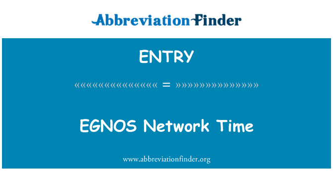 ENTRY: EGNOS jaringan waktu