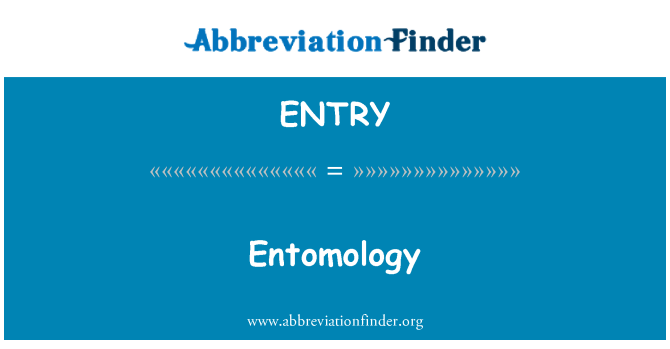 ENTRY: Entomologi