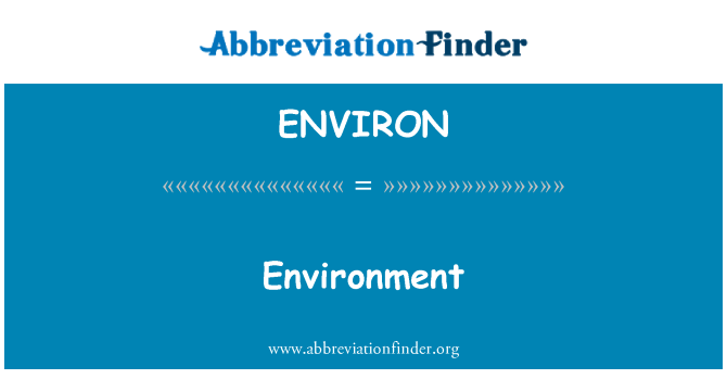 ENVIRON: Environment