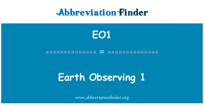 EO1: Earth observerer 1