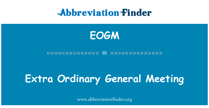 EOGM: Junta General Ordinària addicional