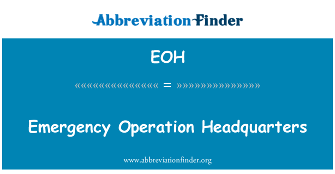 EOH: Seu de l'operació d'emergència