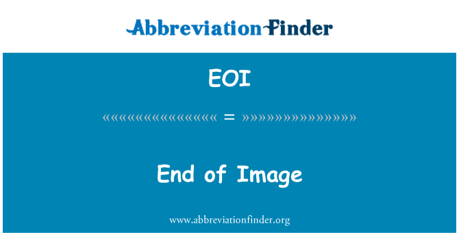 EOI: סופו של התמונה