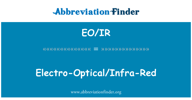 EO/IR: Elektro optické/Infra červená