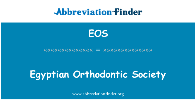 EOS: Egiptuse Ortodontiline ühiskonna