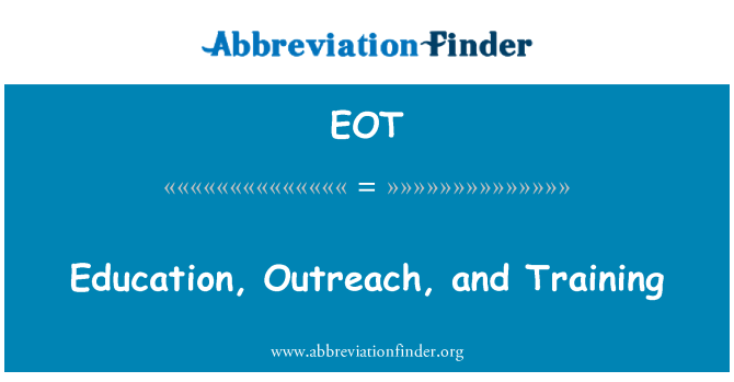 EOT: Edikasyon, Sensibilisation, ak antrènman