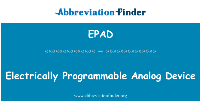 EPAD: Electrically Programmable Analog Device