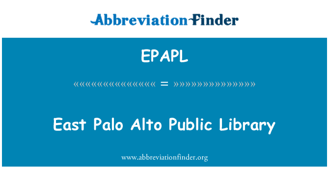 EPAPL: Perpustakaan Awam Timur Palo Alto