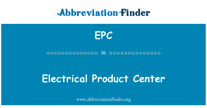 EPC: Електрически продукти център