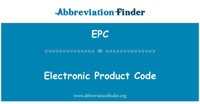 EPC: Código de producto electrónico