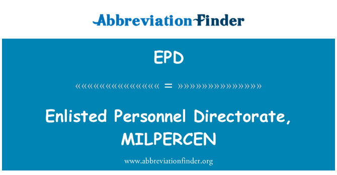 EPD: Direcció personal allistats, MILPERCEN
