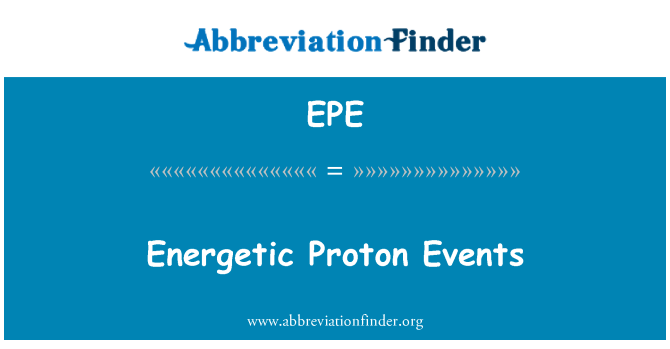 EPE: Avvenimenti ta ' protoni energetic