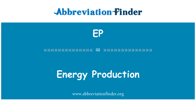 EP: Produzzjoni ta ' enerġija
