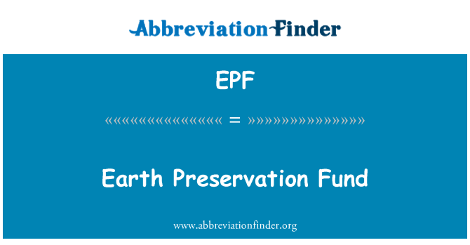EPF: Earth konzervace fond