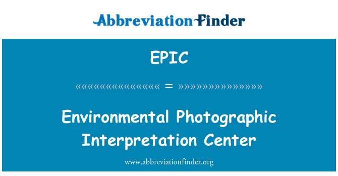 EPIC: Ċentru tal-interpretazzjoni fotografika ambjentali