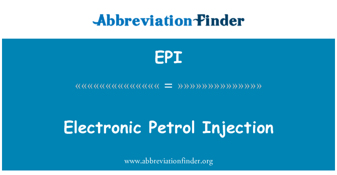 EPI: Vstřikování benzinu elektronické