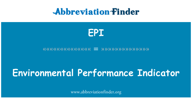 EPI: Indicatore di prestazione ambientale