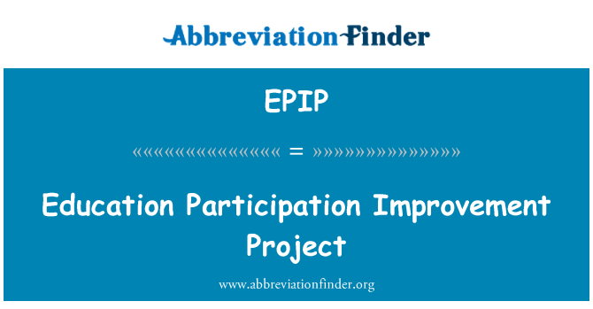 EPIP: Educazione partecipazione progetto di miglioramento