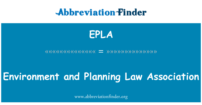 EPLA: 環境および計画法協会