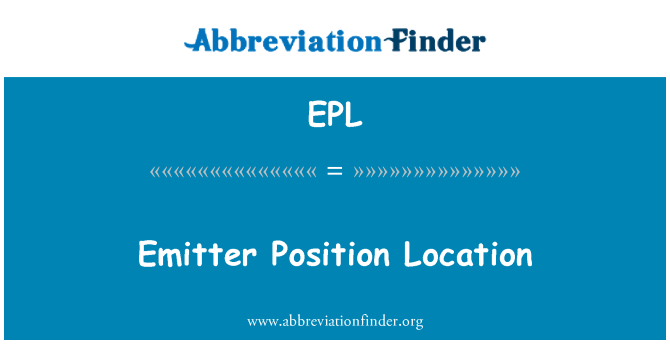 EPL: Lokasi kedudukan emitter
