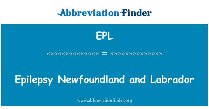 EPL: Epilepsia Newfoundland a Labrador