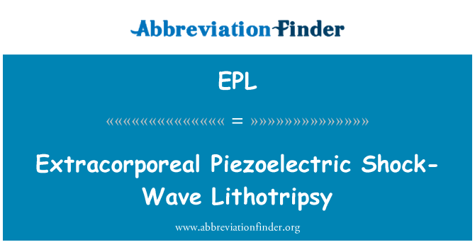 EPL: Lithotritie extracorporelle onde de choc PIEZO-ELECTRIQUE