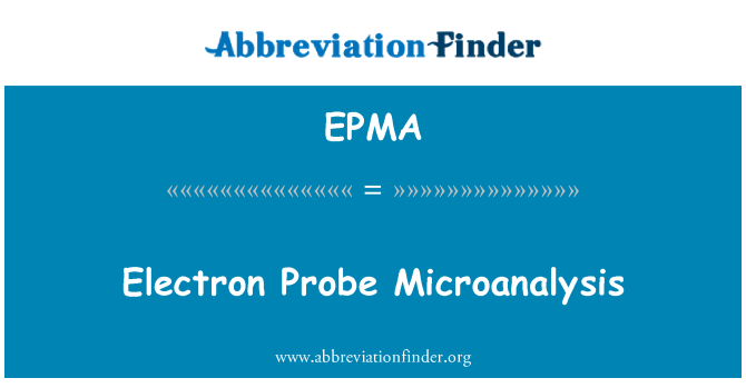 EPMA: Electron Probe Microanalysis