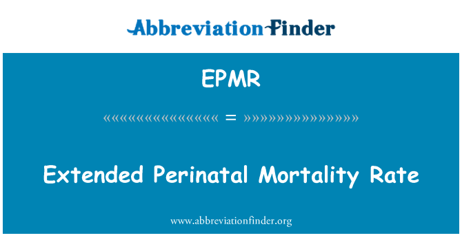 EPMR: Paplašinātā Perinatālā mirstība