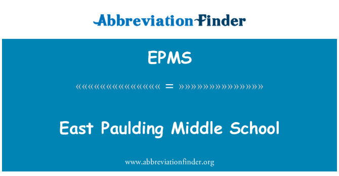 EPMS: East Paulding Middle School
