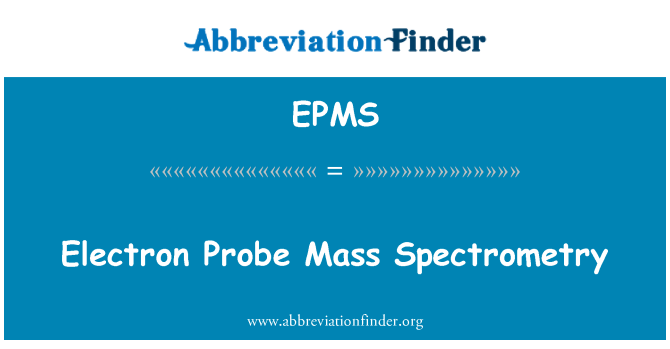 EPMS: الیکٹرون تحقیقات کمیتی طیف پیمائی