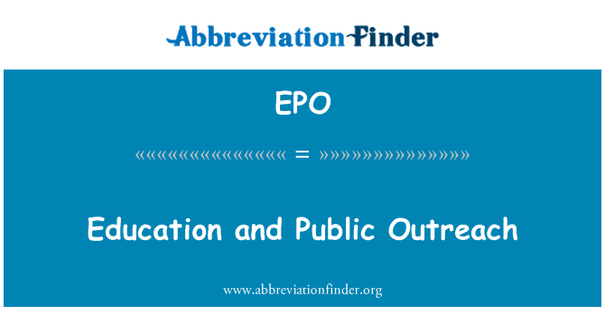 EPO: Образование и пропаганда