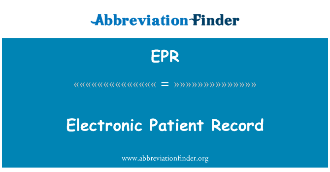 EPR: Elektronický záznam
