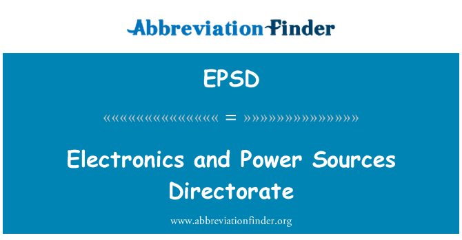 EPSD: Elektronik ve güç kaynakları Müdürlüğü