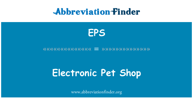 EPS: Elektroninė Pet Shop