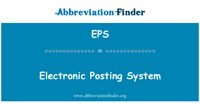 EPS: Systém elektronické účtování