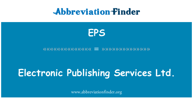 EPS: Electronic Publishing Services Ltd