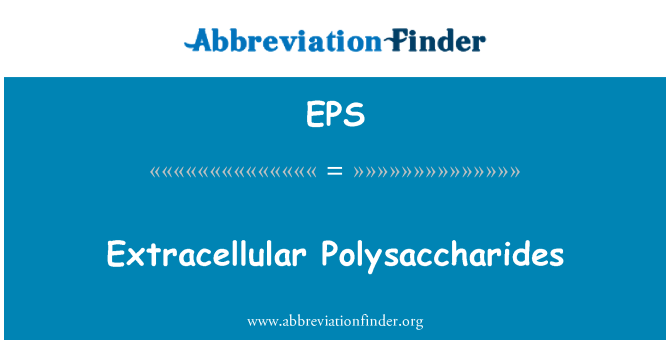 EPS: Polysaccharides extracellulaires